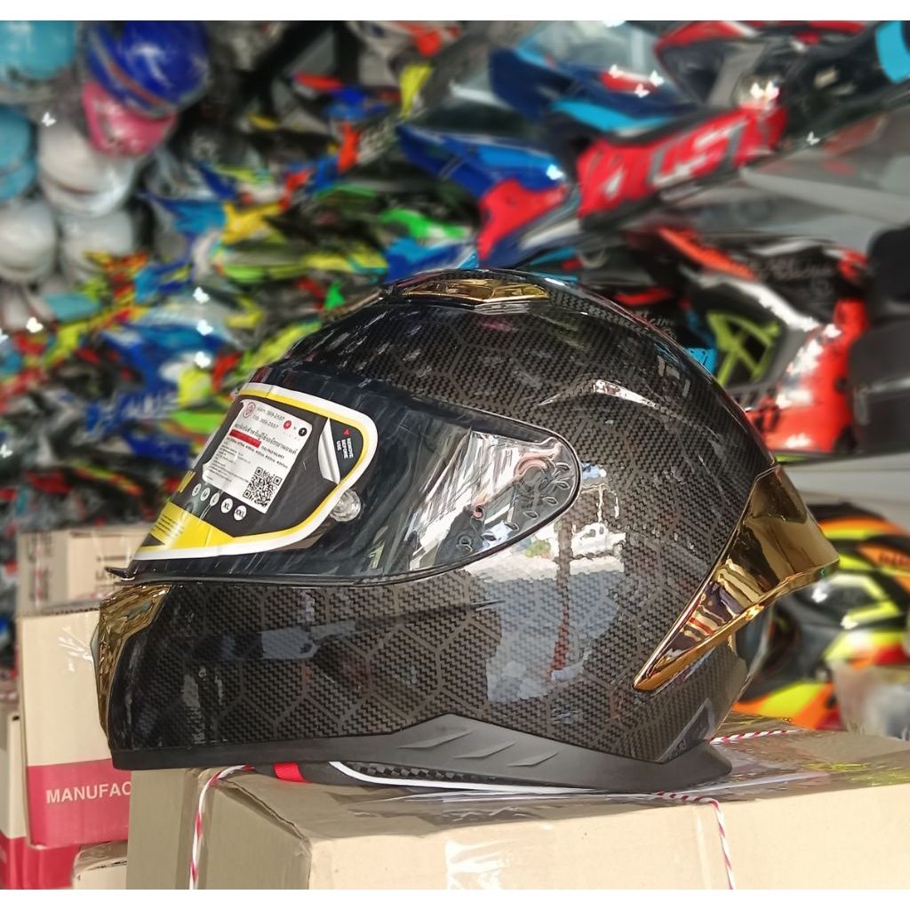 หมวกกันน็อค SOMAN 973 ลายคาร์บอน