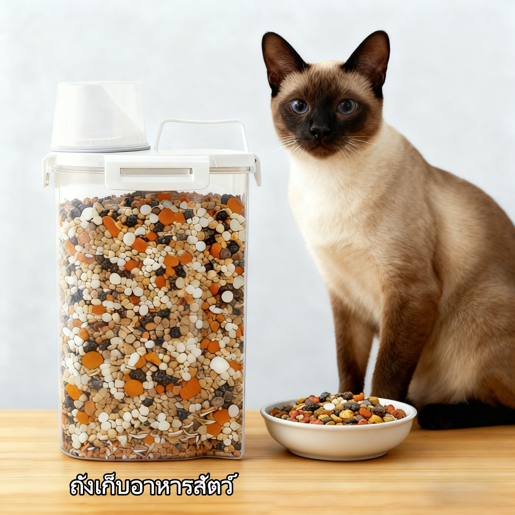 กล่องเก็บอาหารสัตว์เลี้ยง 1800ml /2500ml / 3000ml ปิดผนึกสุญญากาศ ป้องกันความชื้น