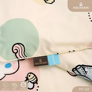 Fountain FTC165 การ์ตูน Cinnamoroll ลิขสิทธิ์แท้ Sanrio สัมผัสนุ่มลื่น ชุดเครื่องนอนฟาวน์เทน ผ้าปูที่นอน ผ้านวม