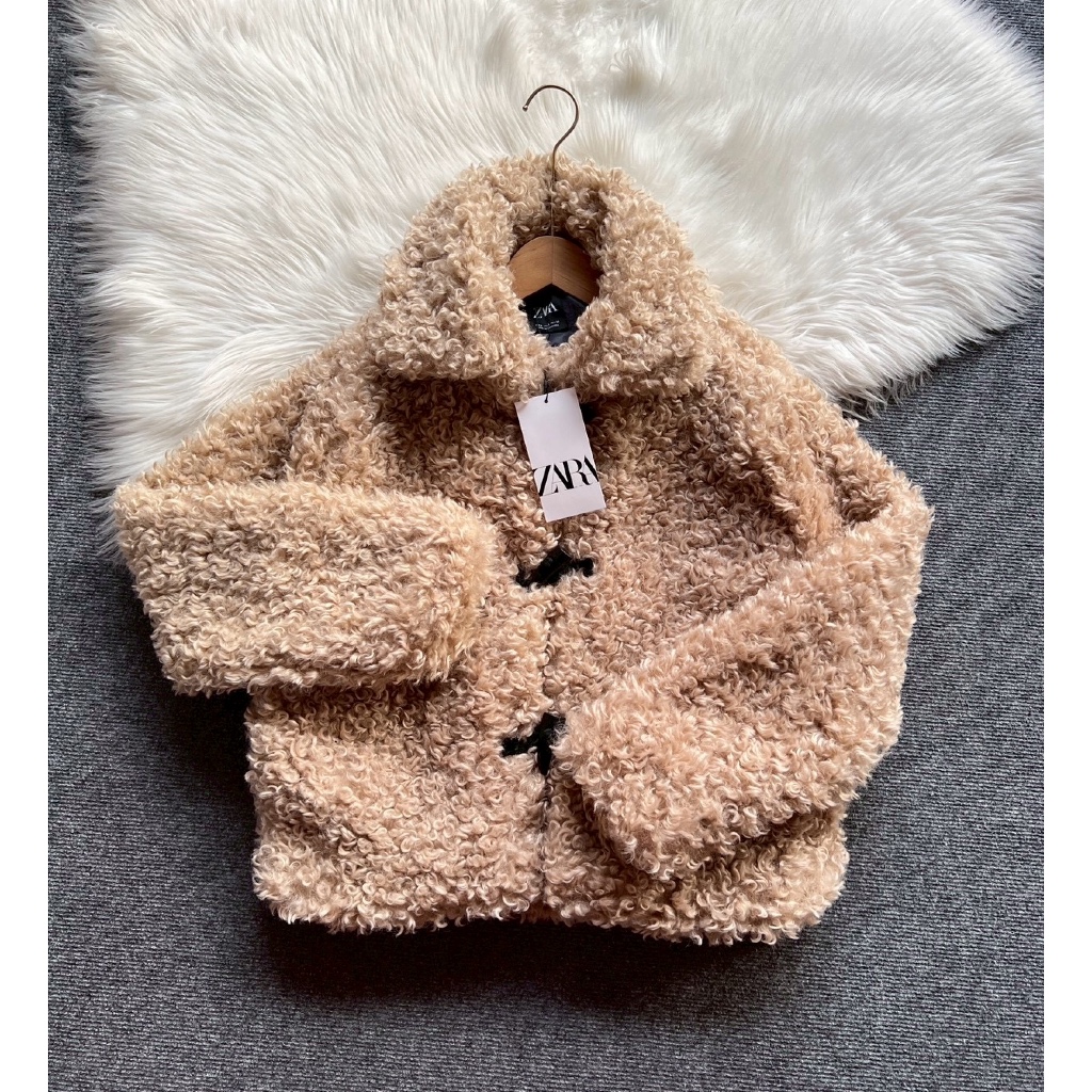ZARA Teddy Jacket สีกากี แท้💯%