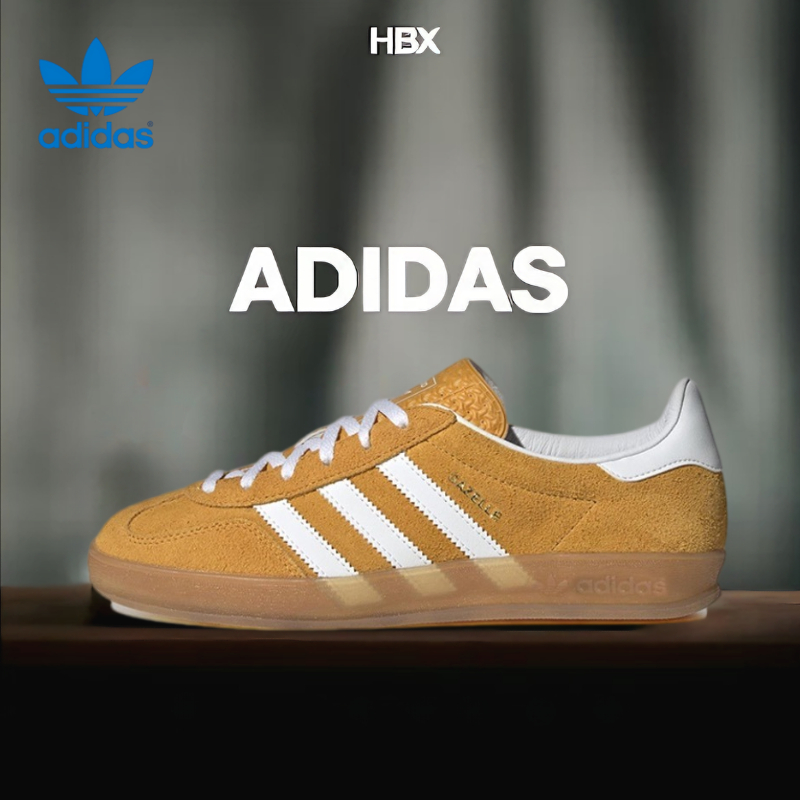 👍ของแท้ 100% adidas originals GAZELLE INDOOR bright yellow Sneakers