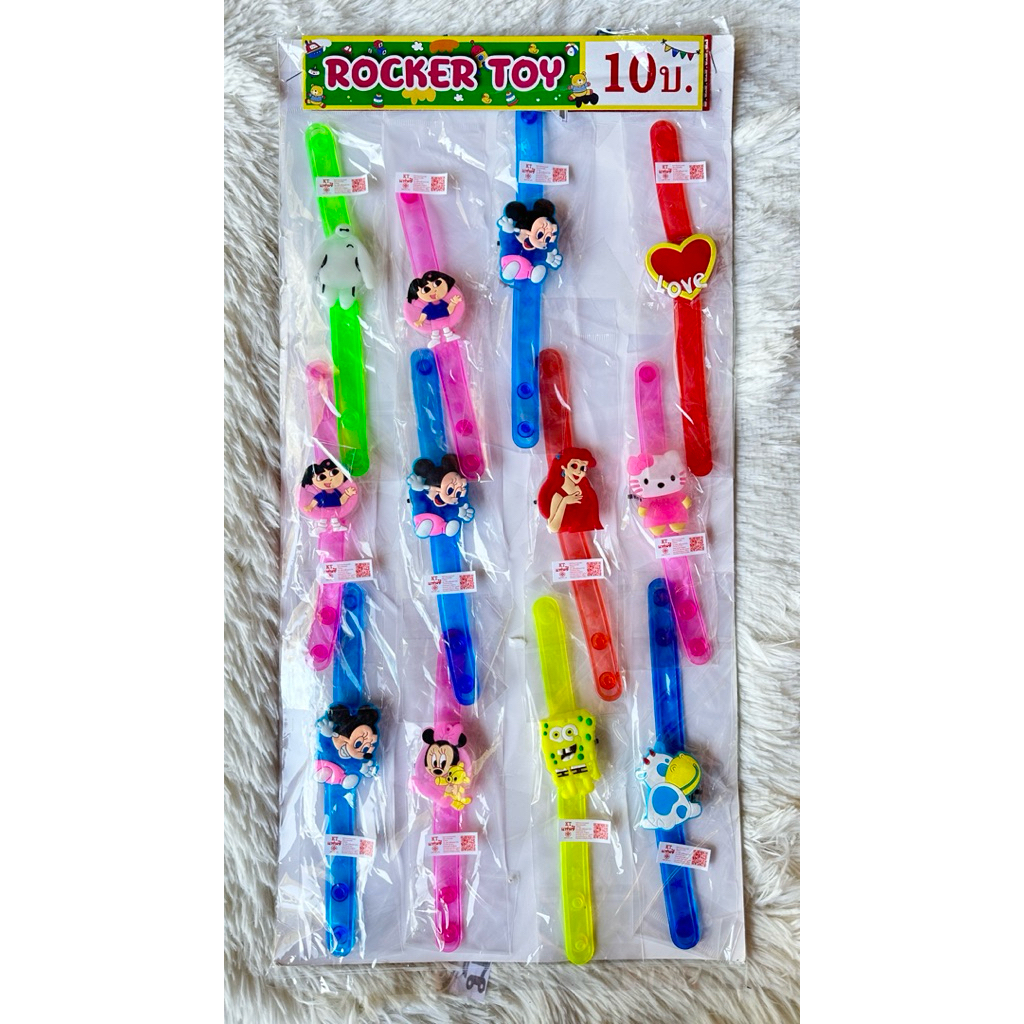 ขายยกแผง-สายข้อมือการ์ตูนไฟกระพริบ10บ