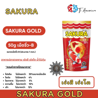 SAKURA GOLD ซากุระโกลด์ อาหารปลาสวยงาม เร่งโต เร่งสี เร่งวุ้น น้ำไม่ขุ่น