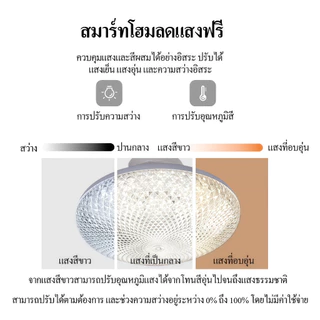 หลอดไฟ LED เพดาน E27 7W/24W สว่างจริง ไม่กระพริบ ปรับ3สี กันฝุ่นกันยุง ประหยัดไฟ ทนทาน 10-18ตรม 180องศา ส่งไว VANTREES