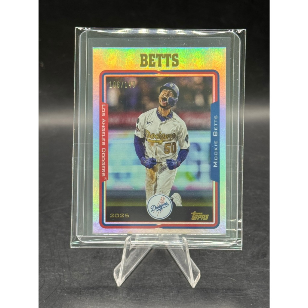 Mookie Betts 2025 Topps Archives Rainbow Foilboard Parallel #279 LA Dodgers Star 106/149 NM-Mint