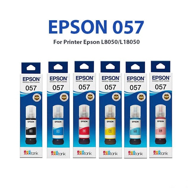 EPSON 057 น้ำหมึกเติมแท้ T09D100-600 FOR EPSON L8050 , L18050 70ml. BK,C,M,Y,LC,LM