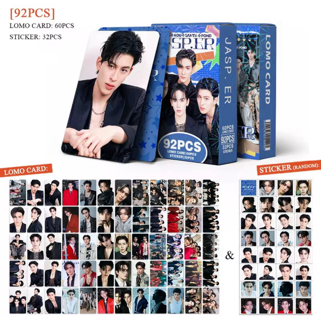 การ์ด 92ชิ้นThai Star JASPER Lomo Cards สติกเกอร์