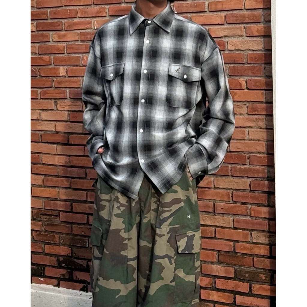 Hide Oversized Shirt - Black Checked Oversized Shirt