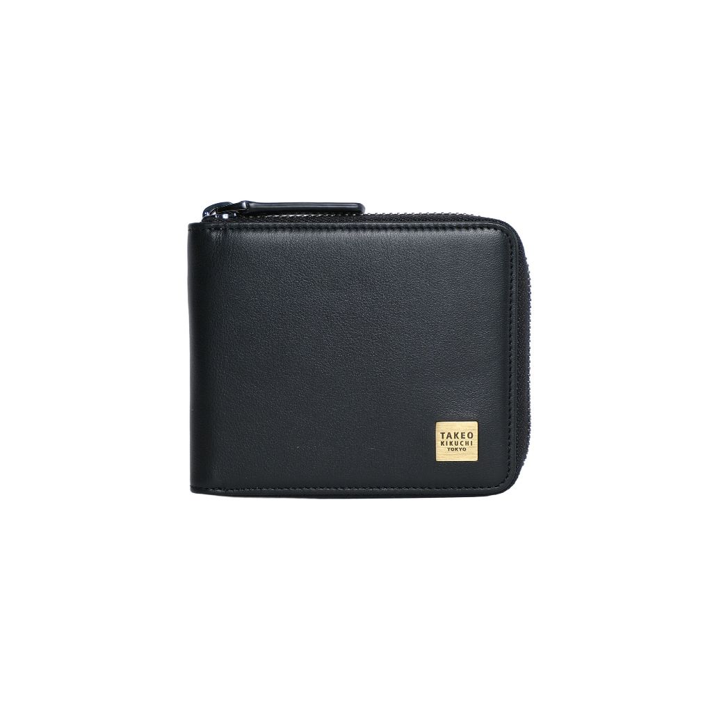 TAKEO KIKUCHI กระเป๋าสตางค์ใบสั้น ZIPPER SHORT BIFOLD SOFT WALLET
