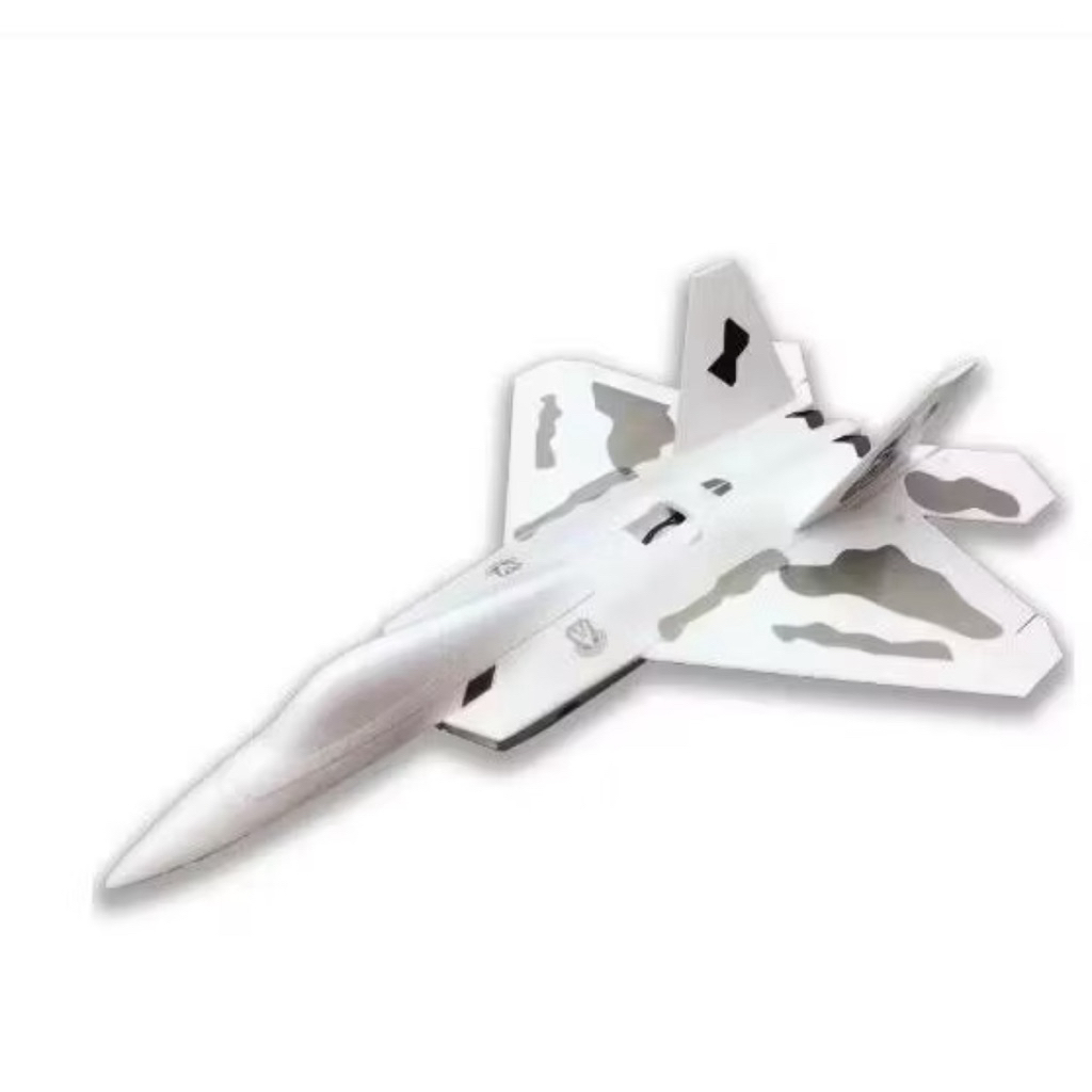 (สินค้าในไทย) เครื่องบินลำเปล่า EPO  F22 พร้อมอปุกรณ์ ชุดล้อ