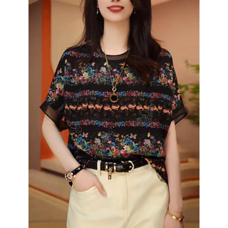 เสื้อแขนสั้นเสื้อยืดผู้หญิงเสื้อแขนสั้นแบบใหม่ฤดูร้อนทรงหลวม…