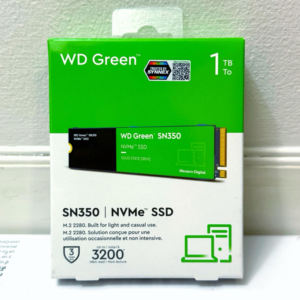 (มีส่วนลด3,000฿) 1 TB SSD NVMe WD GREEN SN350 - PCIe 3x4 NVMe M.2