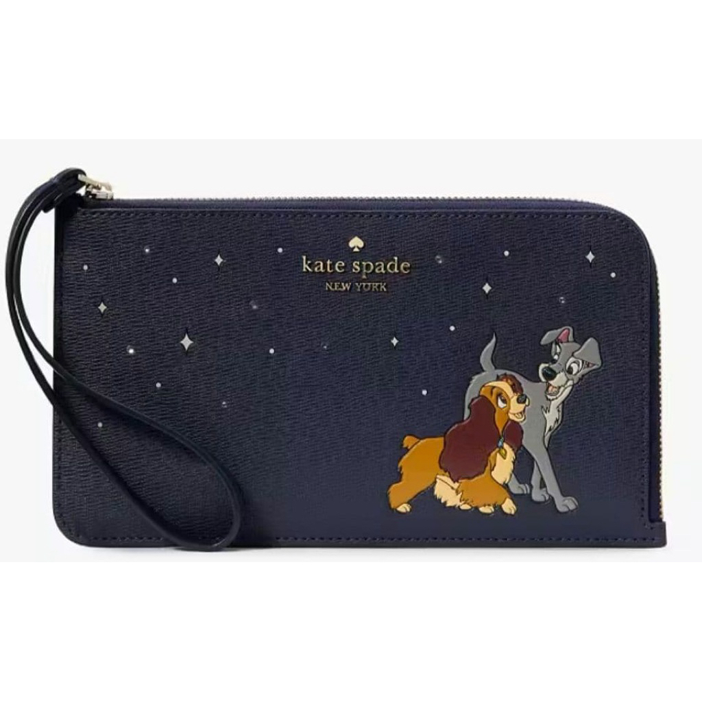 ❤️พร้อมส่ง❤️ มือ2 กระเป๋าคล้องมือ เลดี้ Disney X Kate Spade New York Lady And The Tramp Medium L-zip