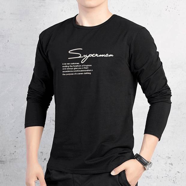 ##พร้อมส่ง#3เสื้อผ้าแฟชั่นผู้ชาย เสื้อแขนยาวคอกลม(TSH-011,TSH-014)