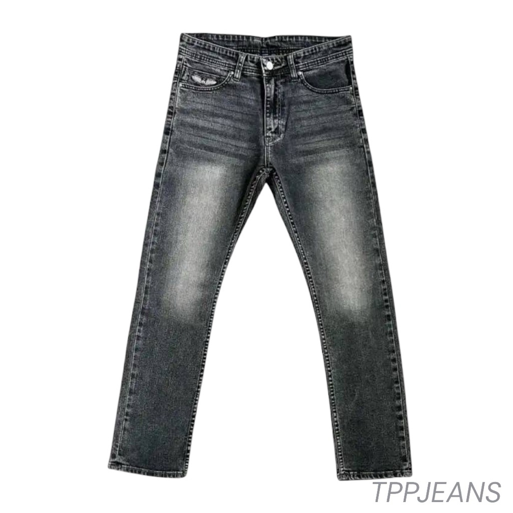 Men Denim Slim-Fit กางเกงยีนส์ชาย ทรงสลิม ผ้ายืดใส่สบาย รูปที่ 2