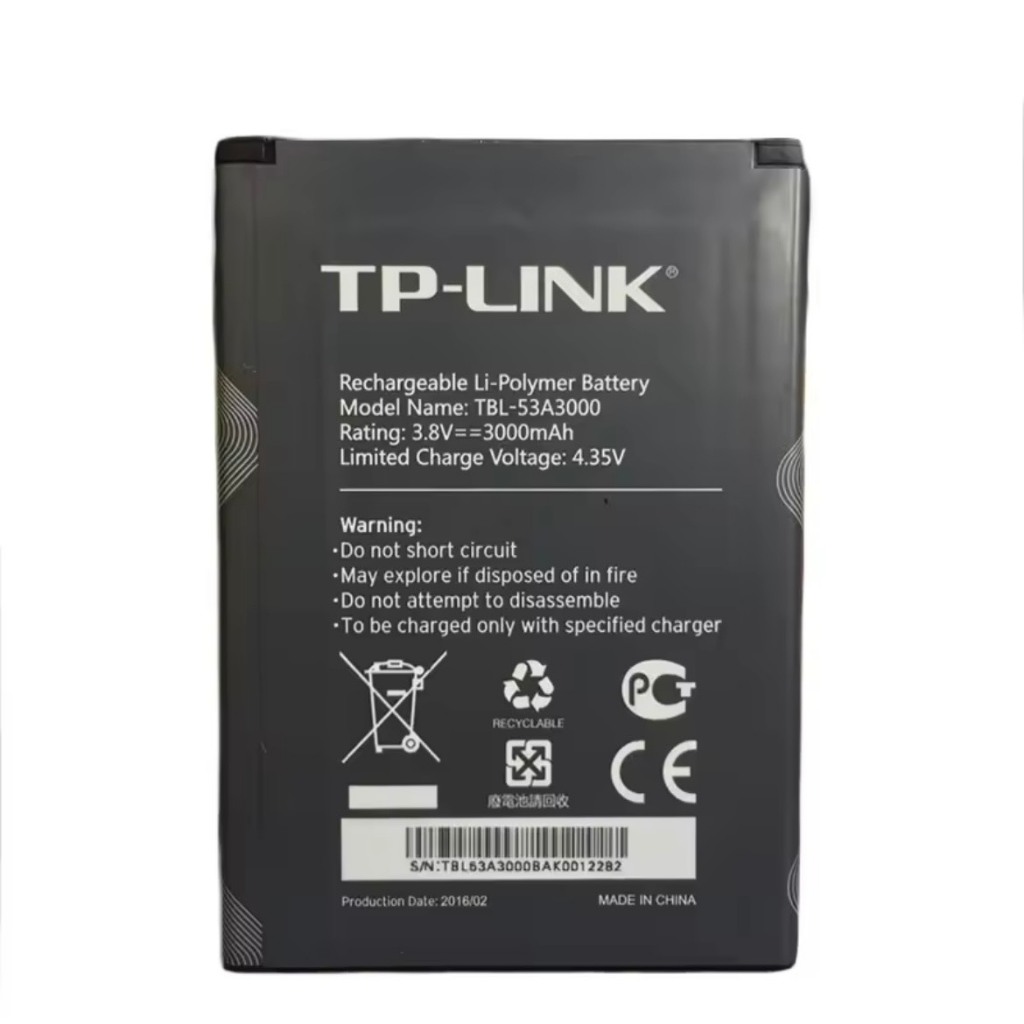 3000mAh TBL-53A3000 แบตเตอรี่สําหรับ TP-LINK M7450 M7650 WIFI Router แบตเตอรี่.