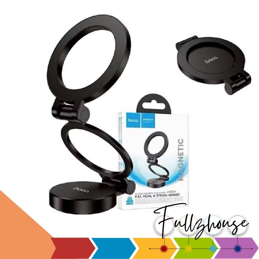 จัดส่งด่วน Hoco H98 Ring Magnatic Car Holder ที่จับมือถือในรถ แบบแม่เหล็ก ติดคอนโซล / กระจก หมุน 3 แ