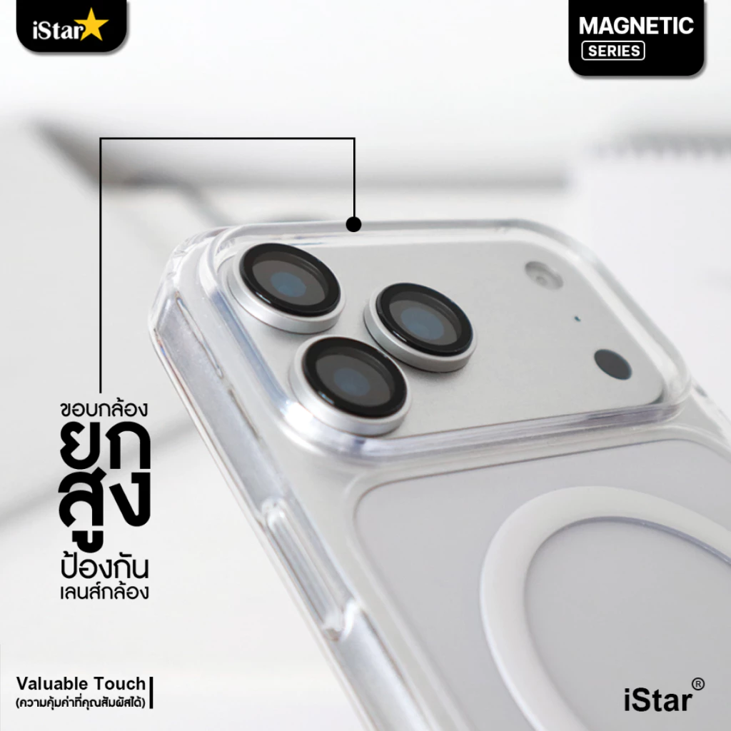 iStar เคสใสแม่เหล็กกันกระแทก iPhone 17 Pro Max / 16 / 15 / 14 / 13 / 12 / 11 thumbnail 7