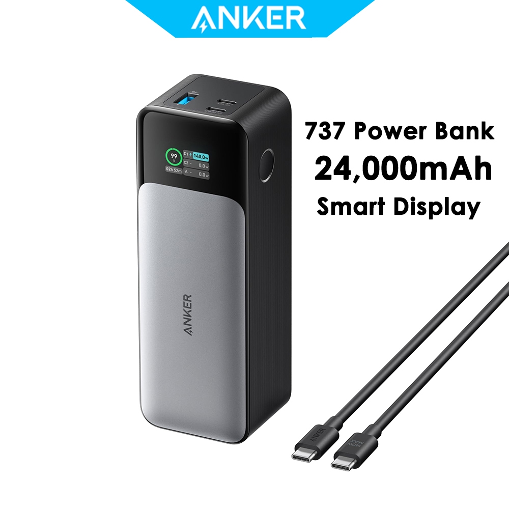Anker 737 Power Bank, 24,000mAh 3-Port Laptop Portable Charger