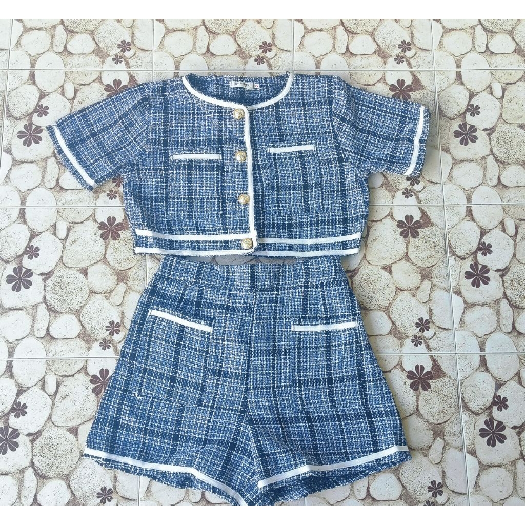 ชุดเซ็ท ผ้าทวิตสีกรม มือ1 SUGARIO 2 .L LX