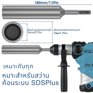 ไดรเวอร์กราวด์ร็อด SDS Plus สำหรับกราวด์ร็อดขนาด 3/4 นิ้ว ไดรเวอร์กราวด์ร็อดเหล็กกล้าชุบแข็งทนทาน ไดร์เวอร์ ส่งจากไทย