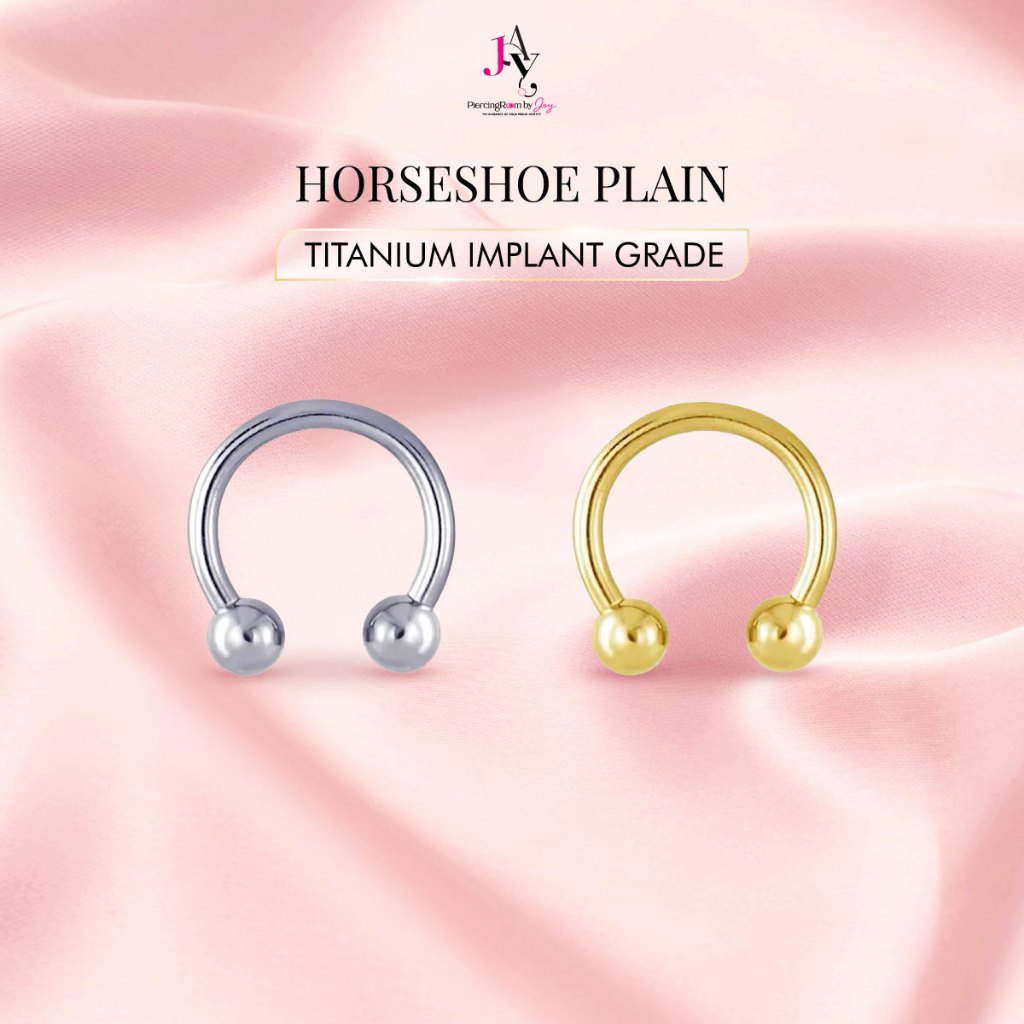 Piercingroom by Jay จิวเกือกม้าไทเทเนียม Horseshoe Plain Titanium เกรดการแพทย์ (ราคาต่อชิ้น)