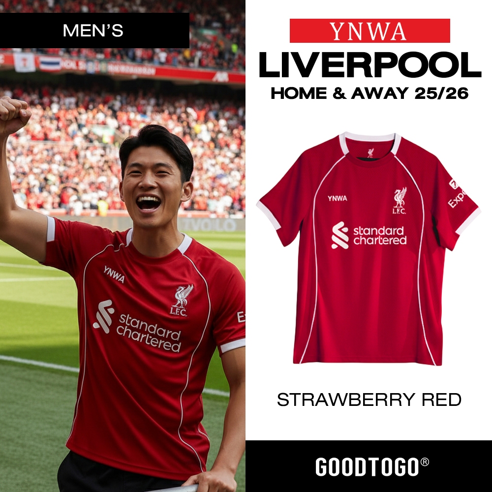 Liverpool Football เสื้อเชียร์ผู้ชายแขนยาว เสื้อบอล Away Fan Jersey ฤดูกาล 2025/26 รหัสสินค้า A25SP14