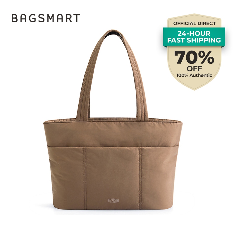 BAGSMART ผู้หญิง Tote กระเป๋าเดินทางแล็ปท็อป 14 นิ้ว กระเป๋าไหล่สำนักงาน Puffy พ
