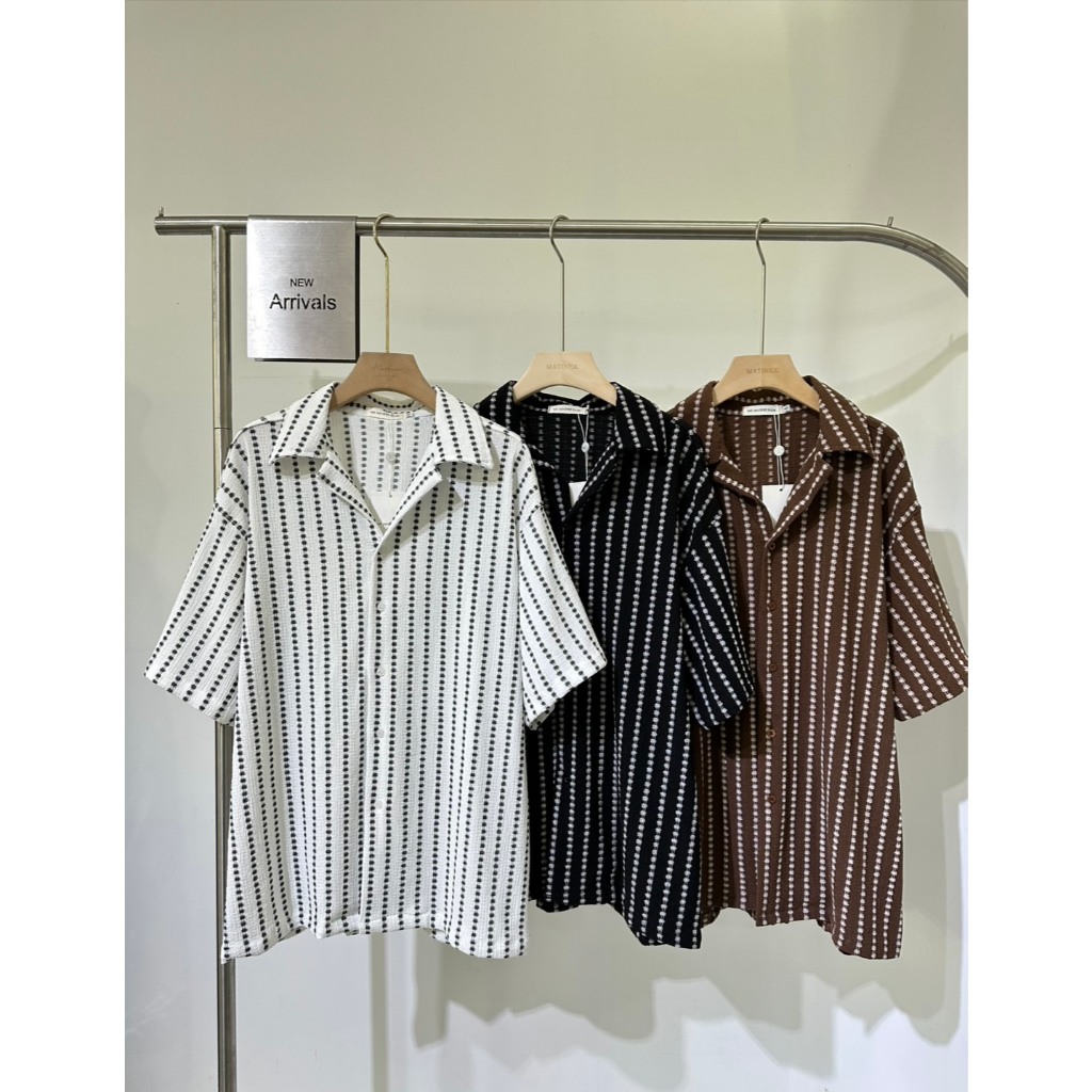 N084 เสื้อเชิ้ตลายพรีเมียม ที่ใส่แล้วดูดีตั้งแต่ครั้งแรก 👔✨ ดีไซน์เรียบหรู ลายทอแนวตั้งช่วยพรางหุ่น - รูปที่ 6