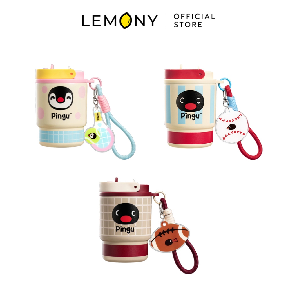 LEMONY แก้วน้ำสแตนเลสพิงกุ ซีรีส์ Travel ขนาด 420 มล. Pingu Collection