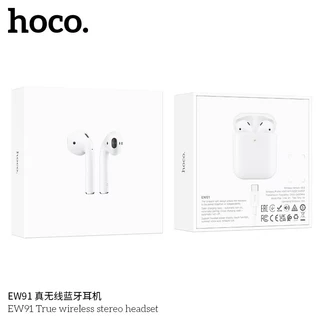 HOCO หูฟังไร้สาย TWS Bluetooth 6.0 ไมโครโฟนในตัว เสียงคุณภาพดี น้ำหนักเบา พกพาง่าย EW91