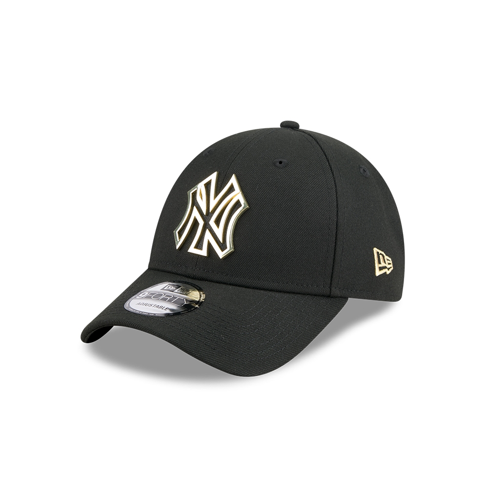New Era หมวกรุ่น NEW YORK YANKEES METAL BADGE GOLD BLACK 9FORTY CAP