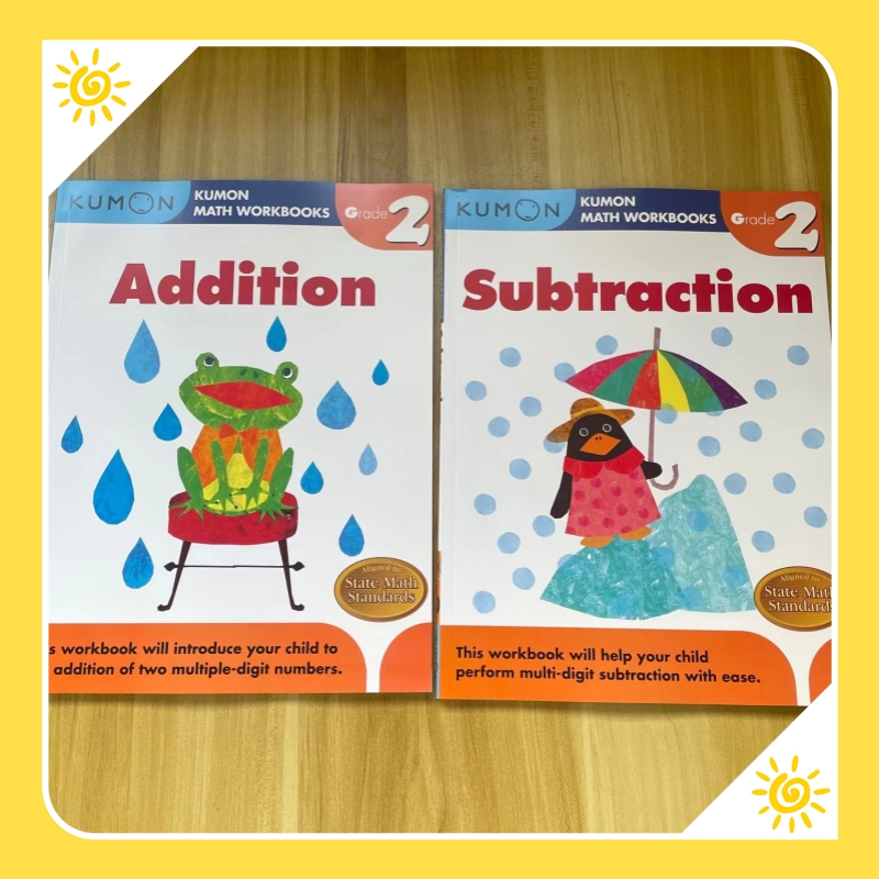 Kumon Grade 2 Workbook (2 books) Addition and Subtraction Elementary School Mathematics Training Wor