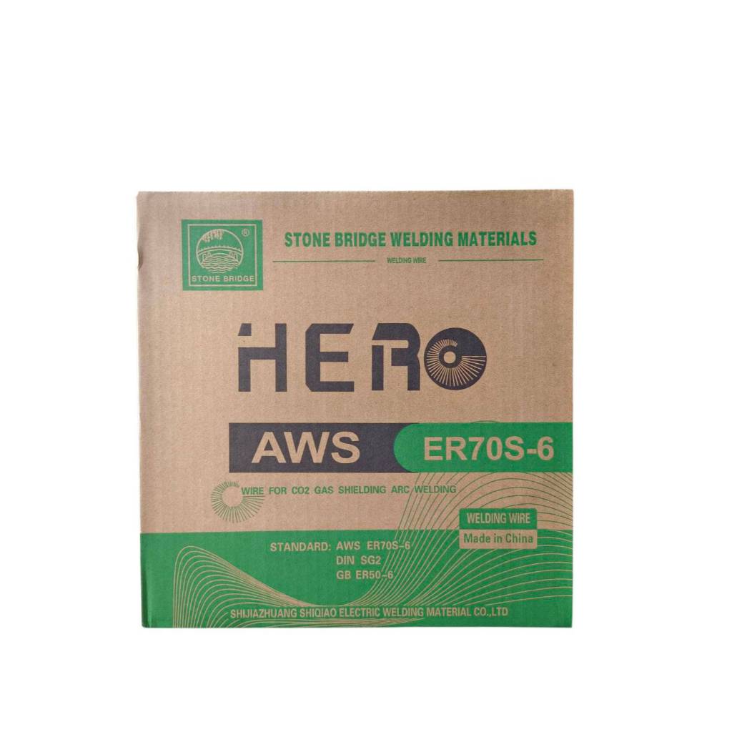 HERO *** 15 กก. ER70S-6*** ลวดเชื่อม MIG Co2 ER70S-6  15 กก. 1.0mm. (ใช้แก๊ส) ราคายกม้วน