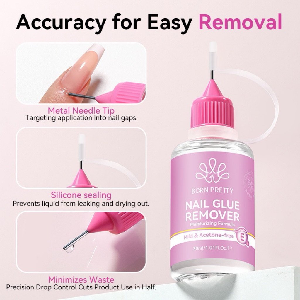 Born Pretty Nail Glue Remover น้ำยาล้างกาวติดเล็บ แบบหัวเข็ม มีส่วนผสมวิตามินE ขนาด 30ml สินค้าพร้อมส่ง รูปที่ 5