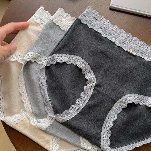 Bmme กางเกงในผ้าฝ้าย 100% เอวกลาง ดีไซน์ขอบลูกไม้ ยืดหยุ่นสูง ขยายขอบเป้ากางเกง สวมใส่สบาย - รูปที่ 7