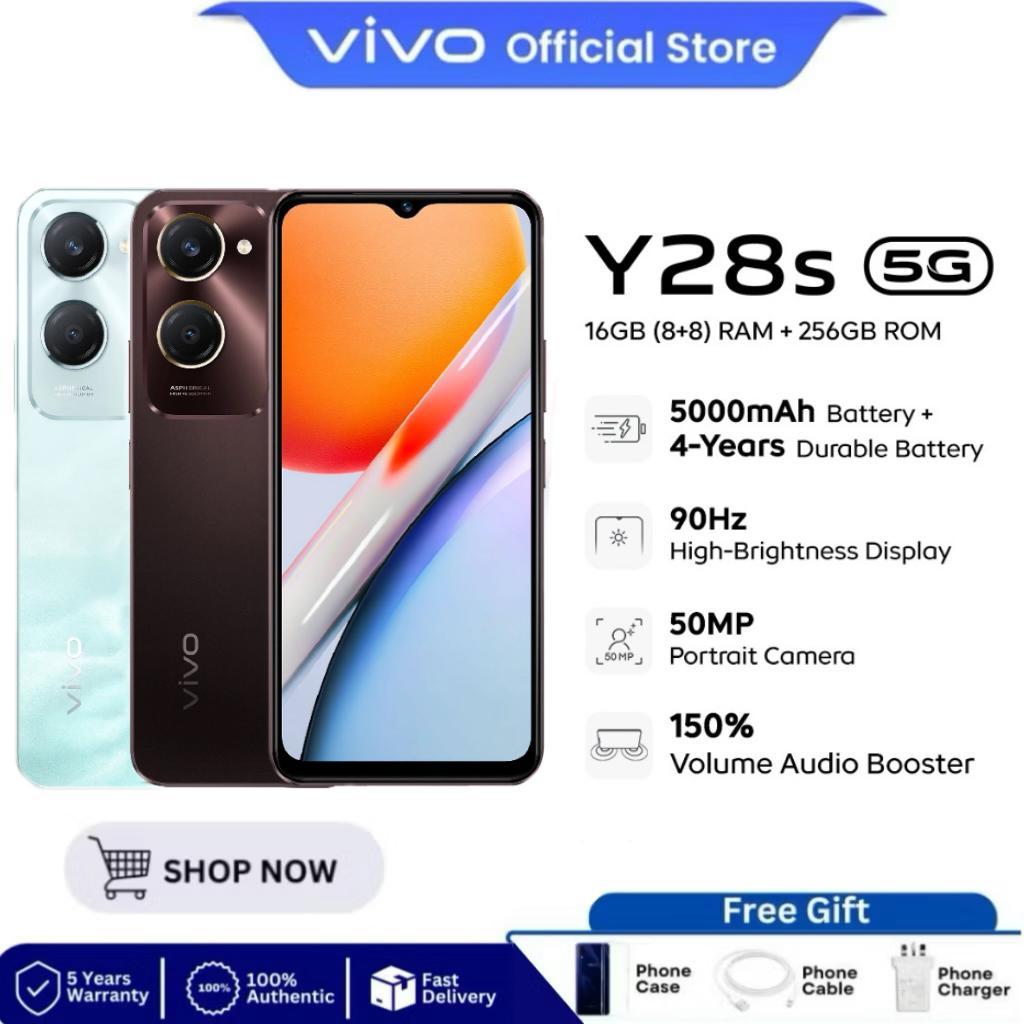โทรศัพท์ vivo Y28s 5G (8+256GB) 6.56 นิ้ว 5000mAh อึดมาก กล้องคมชัด ชาร์จไว ของแท้ประกันศูนย์