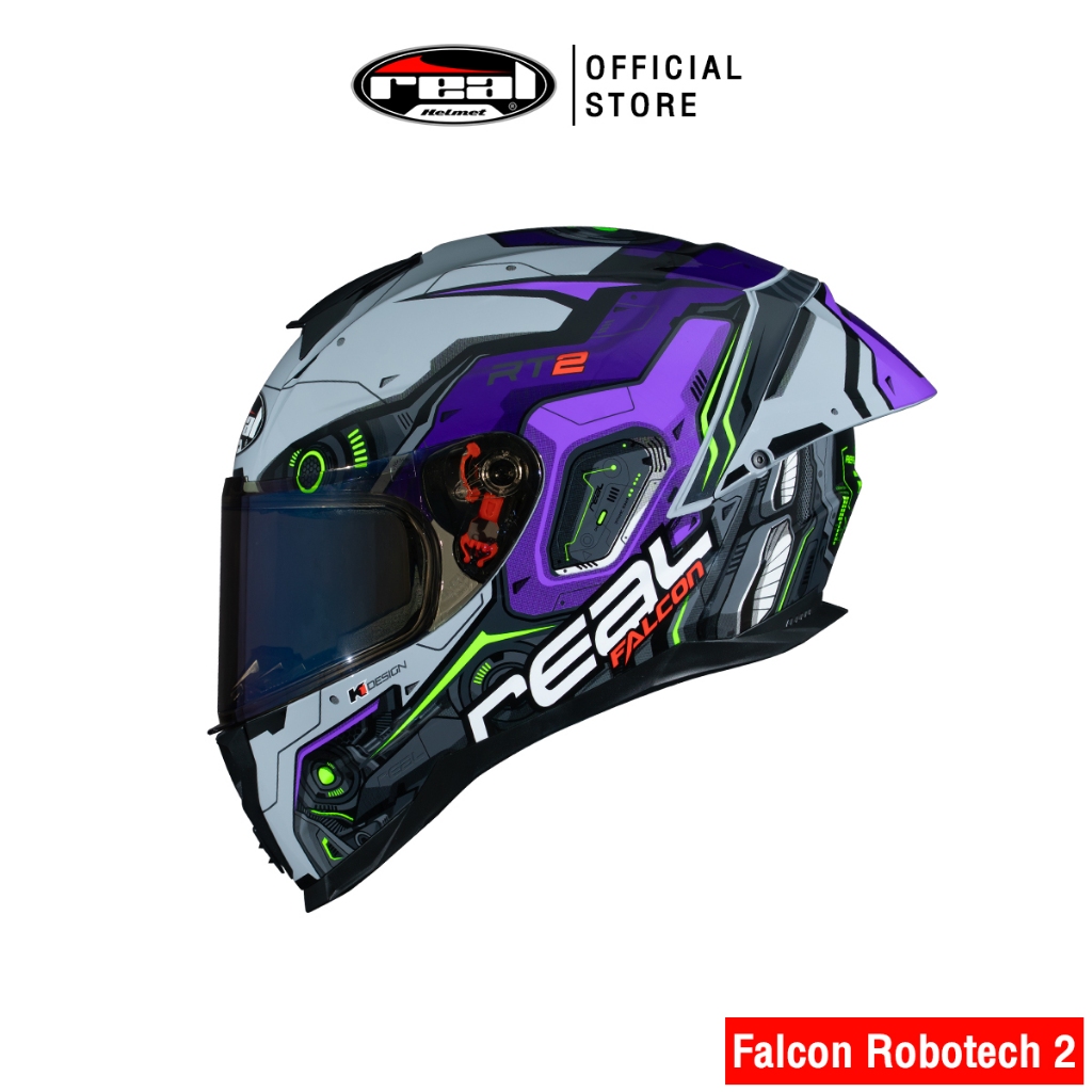 Real Helmets - หมวกกันน็อคเต็มใบ หมวกกันน็อค Falcon Robotech 2