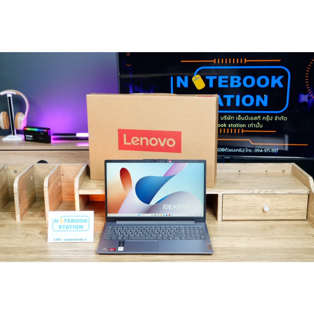 Lenovo IdeaPad Slim 3 Ryzen 3-7320U Ram8 512GB M.2 จอ15.6 FHD IPS ประกันศูนย์2027 ขายเพียง 11,990.-เ