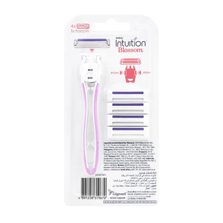 Schick Intuition Blossom 4Refills/1Handle ชิค อินทูอิชั่น บลอสซั่ม 4หัวรีฟิล/1ด้าม