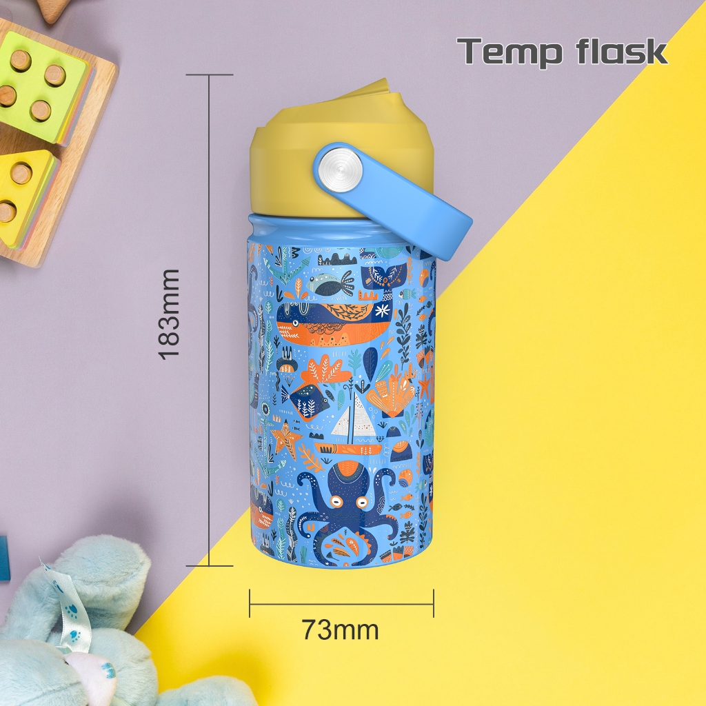 Tempflask ขวดน้ำเด็ก ขวดน้ำสแตนเลส 304 350ml Vacuum Bottle กระติกน้ําสูญญากาศ แก้วน้ําร้อนและเย็น - รูปที่ 5