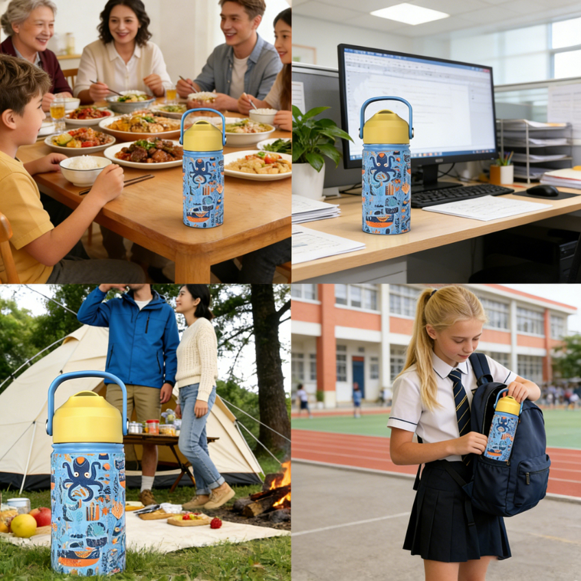 Tempflask ขวดน้ำเด็ก ขวดน้ำสแตนเลส 304 350ml Vacuum Bottle กระติกน้ําสูญญากาศ แก้วน้ําร้อนและเย็น - รูปที่ 7