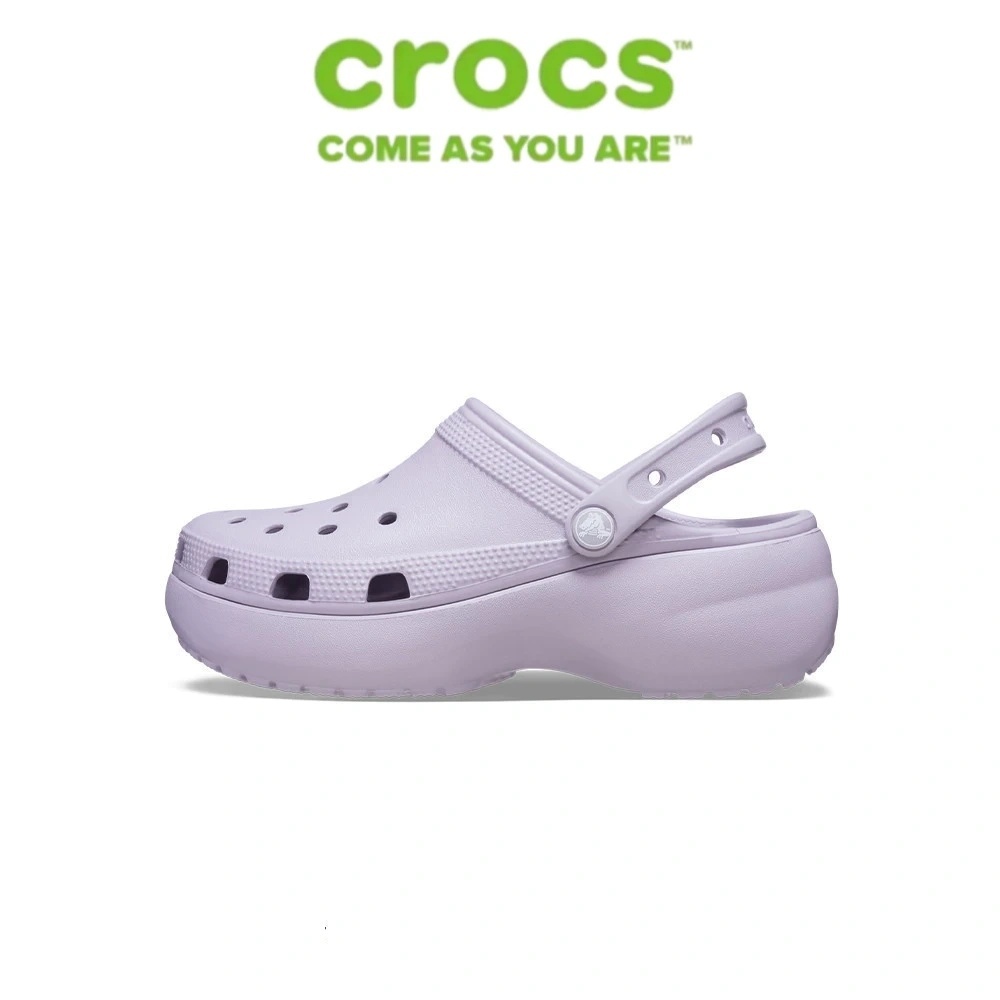 【FREE SHIP】Crocs Women's Classic Platform Clog Comfort Thickness Outdoor Sandal in Purple
