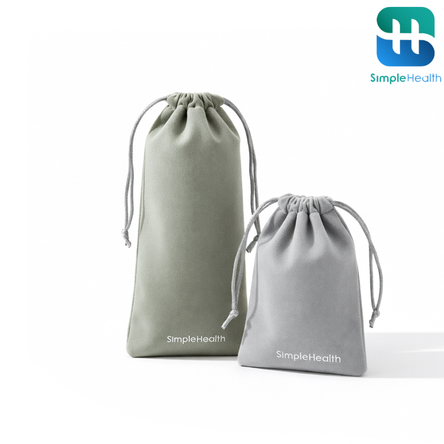 Simple Health ถุงผ้ากำมะหยี่ ถุงหูรูด มี2ขนาด ให้เลือก