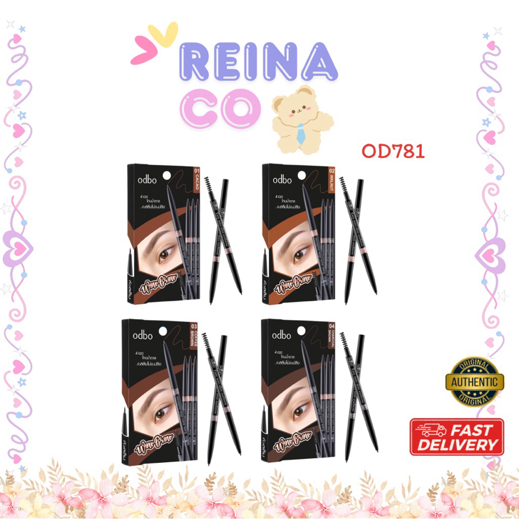 OD781 Easy Auto Slim Eyebrow 0.1g ดินสอเขียนคิ้วแบบออโต้