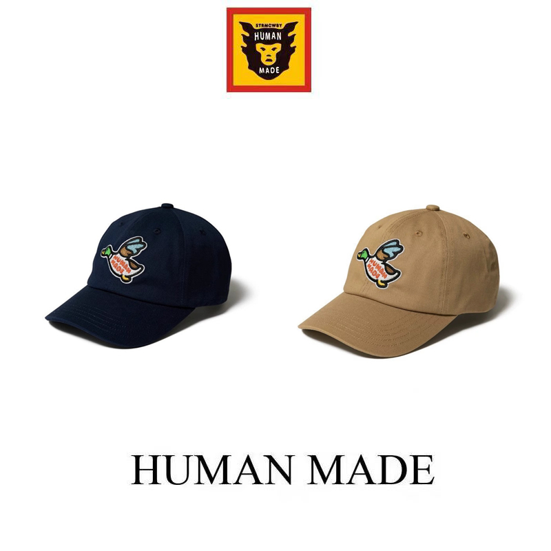 【Human Made】🇯🇵 พร้อมส่ง/ หมวก human made cap หมวกเบสบอลปรับขนาดได้พร้อมลายปักรูปเป็ด