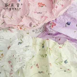 กระดาษซิดนีย์ลายดอกไม้หลายชนิด กระดาษห่อดอกไม้ แพค10แผ่น กระดาษห่อของขวัญ พร้อมส่งจากไทย