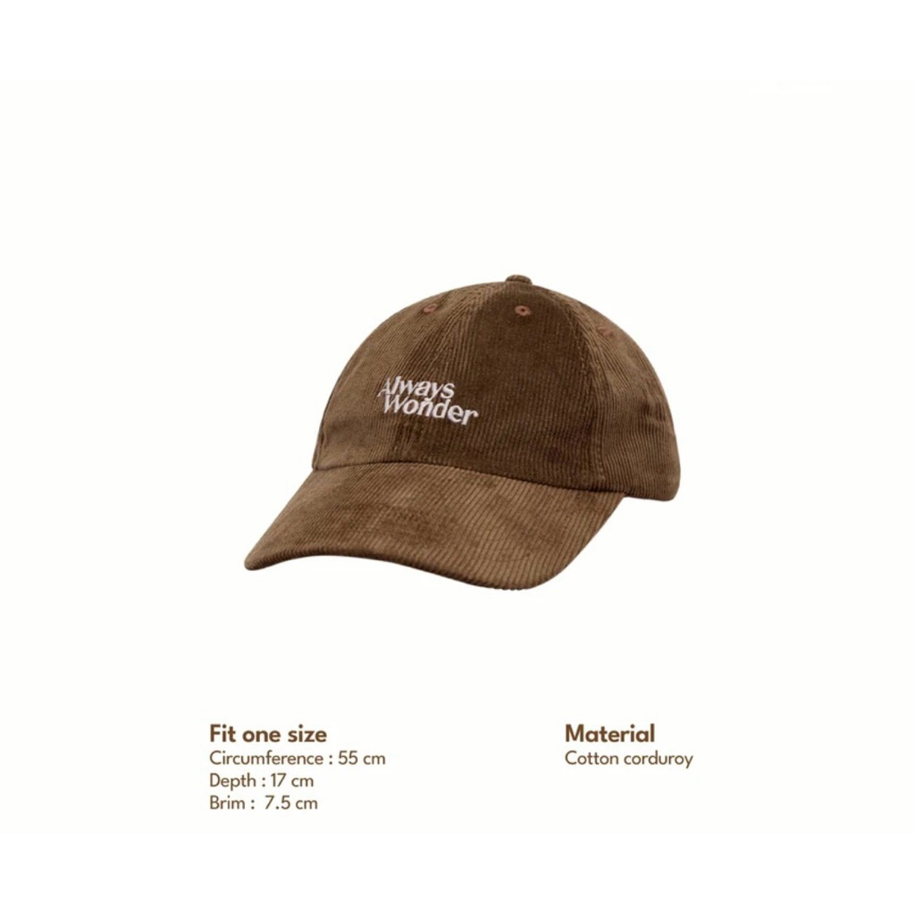 🍀พร้อมส่ง🍀 หมวก Always Wonder collection No.1 สีน้ำตาล