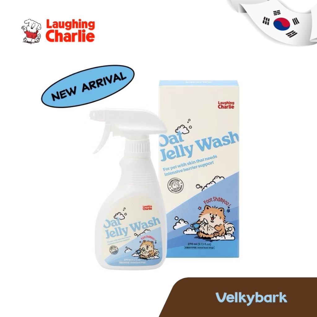 VELKYBARK [พร้อมส่ง] Laughing Charlie 🇰🇷 Oat Jelly wash foot shampoo แชมพูทำความสะอาดเท้าสัตว์เลี้ยง
