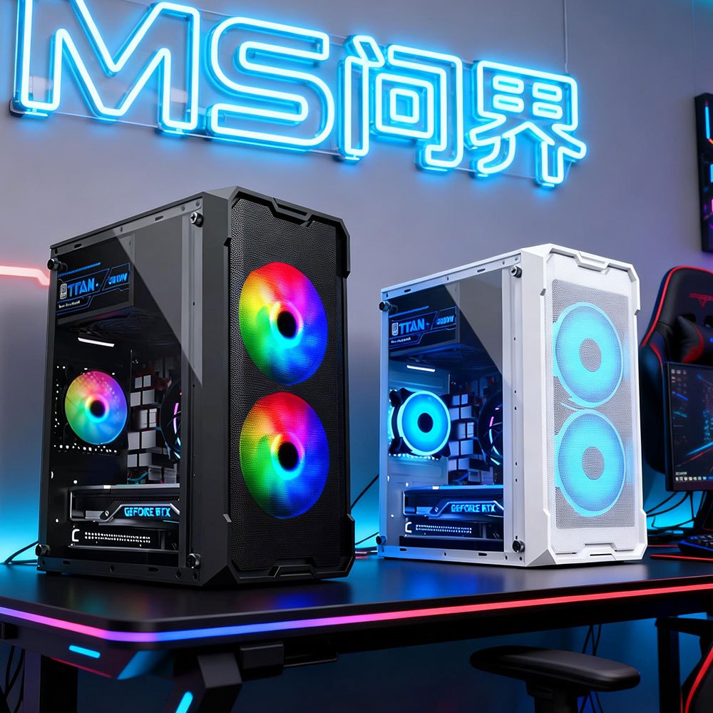 ถามโลกคอมพิวเตอร์เคสเดสก์ท็อป DIY เต็มด้านข้างโปร่งใสกันฝุ่นน้ำระบายความร้อนเมนบอร์ด m-atx เคสขนาดเล็ก